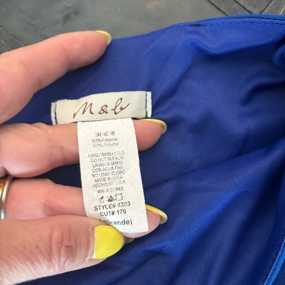 Vintage Blue Button-Accent Women's Skirt/skort - Picture 6 of 6